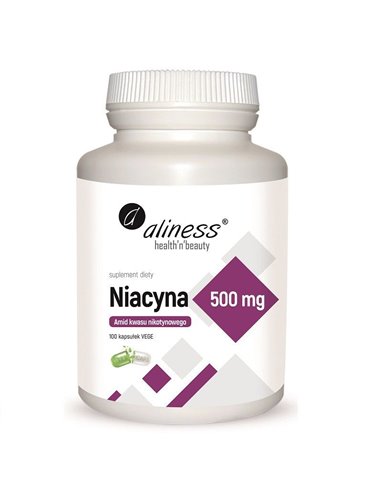 Vitamin B3, niacin, nikotinamid 500 mg, 100 kapsul