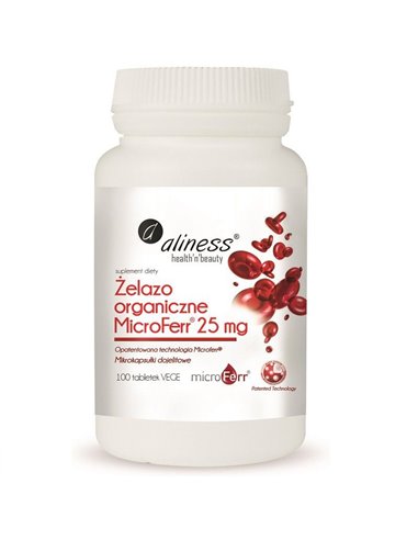 MicroFerr® organsko železo 25 mg, 100 tablet