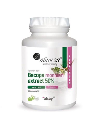 Ekstrakt Bacopa monnieri 50%, 500 mg, 100 zelenjavnih kapic